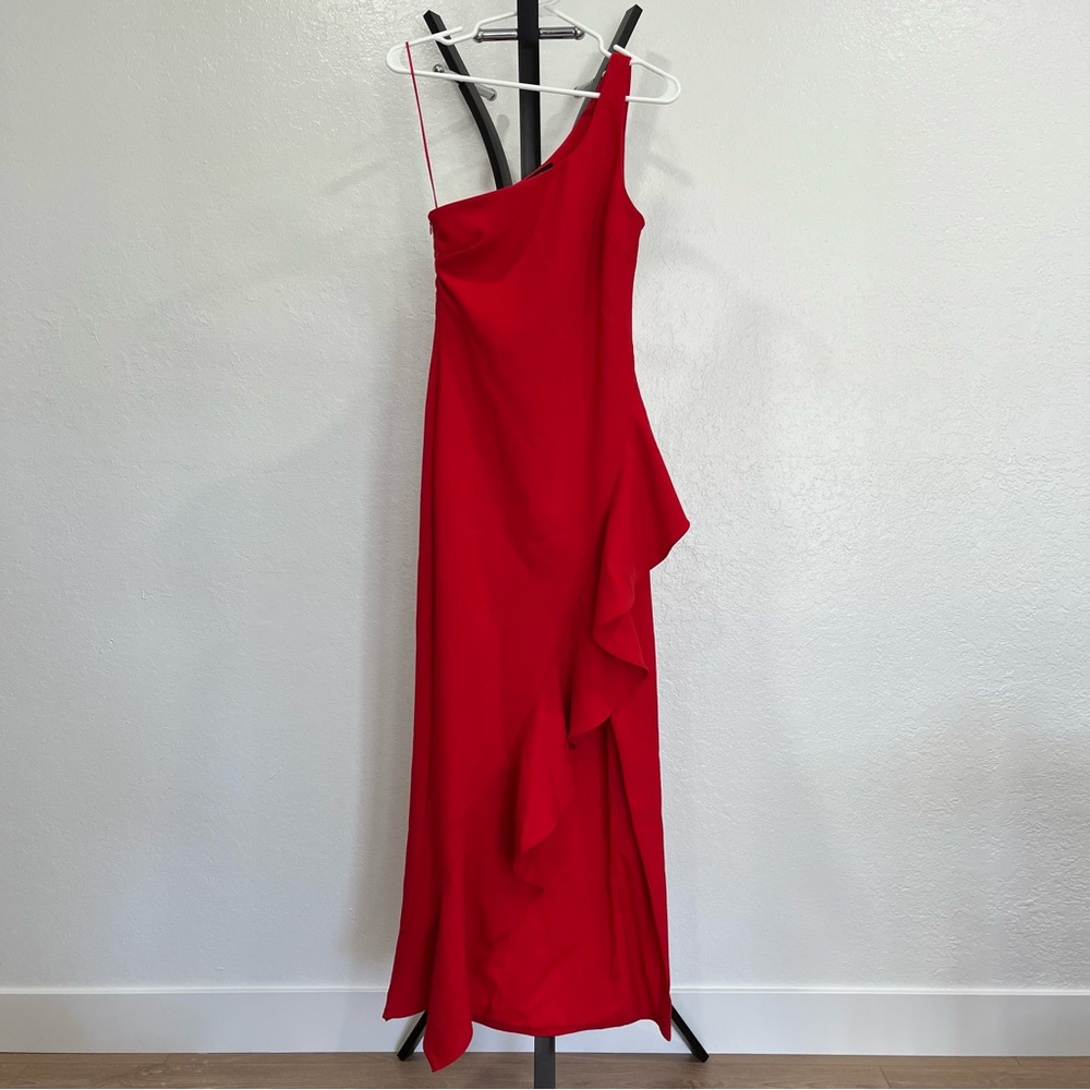 Likely REVOLVE Marielle Maxi Dress Gown Scarlet Red Ruffle Sz 2